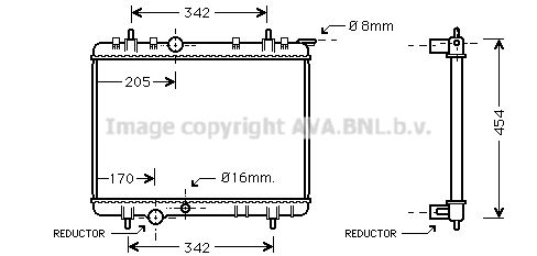 AVA QUALITY COOLING Радиатор, охлаждение двигателя PEA2219